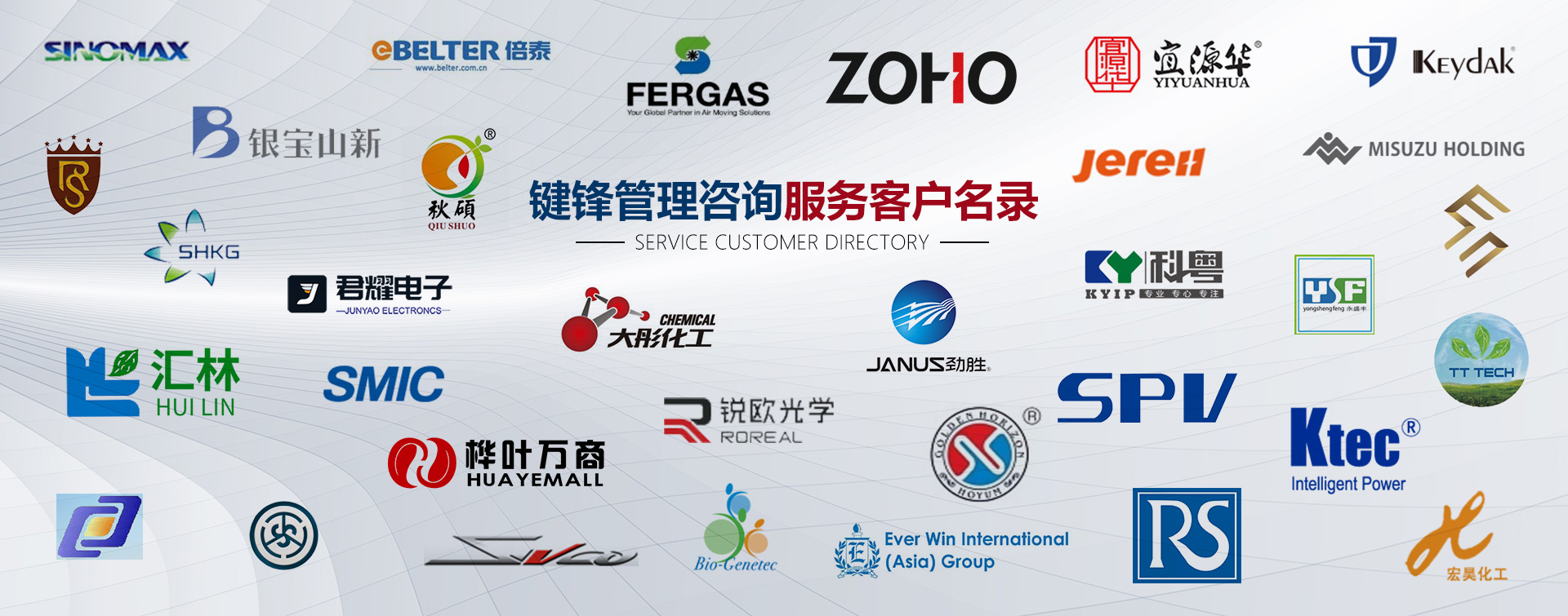 鍵鋒管理咨詢服務(wù)客戶名錄